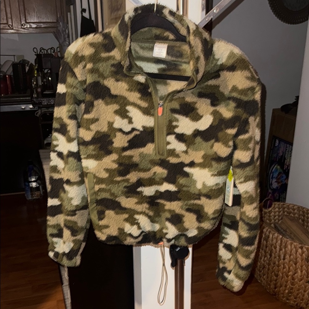 No Boundaries Green and Brown Puffer Jacket Camouflage